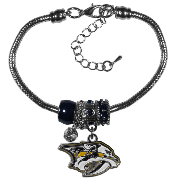 Nashville Predators® Euro Bead Bracelet