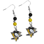 Pittsburgh Penguins® Fan Bead Dangle Earrings
