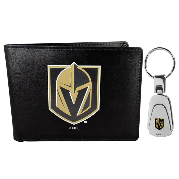 Vegas Golden Knights® Bi-fold Wallet & Steel Key Chain