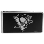 Pittsburgh Penguins® Black and Steel Money Clip