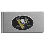Pittsburgh Penguins® Brushed Metal Money Clip
