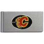 Calgary Flames® Brushed Metal Money Clip