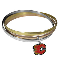 Calgary Flames® Tri-color Bangle Bracelet