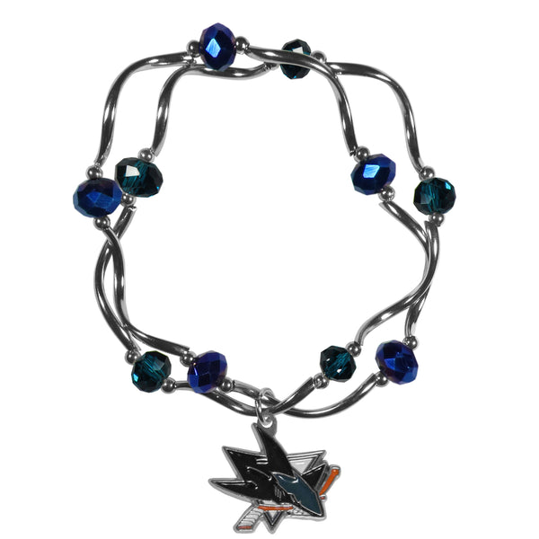 San Jose Sharks® Crystal Bead Bracelet