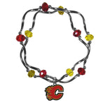 Calgary Flames® Crystal Bead Bracelet