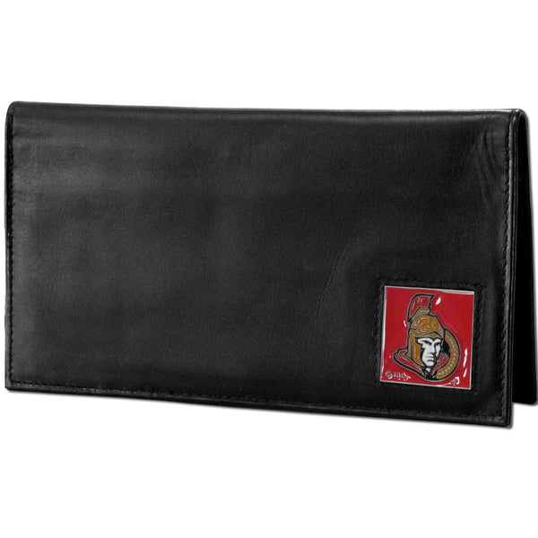 Ottawa Senators® Deluxe Leather Checkbook Cover