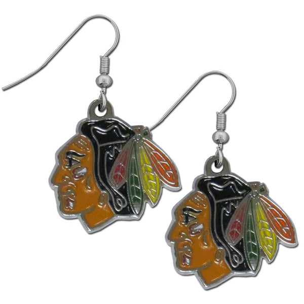 Chicago Blackhawks® Chrome Dangle Earrings