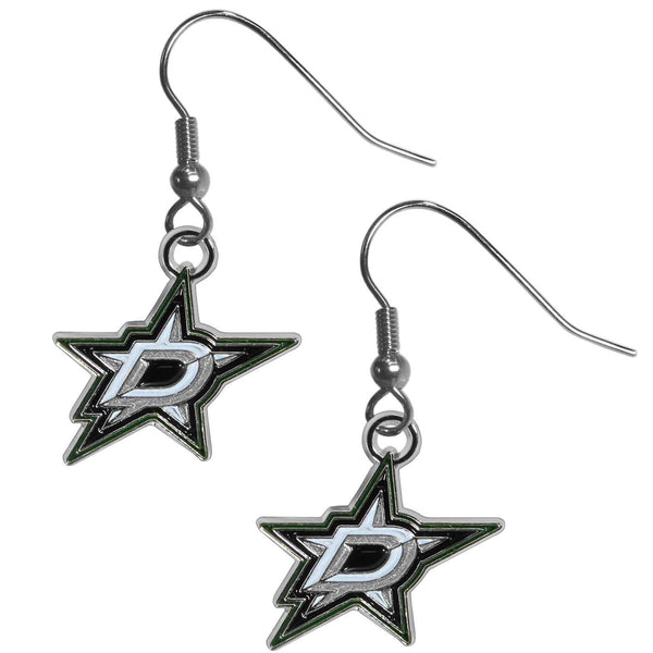 Dallas Stars™ Chrome Dangle Earrings