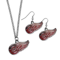 Detroit Red Wings® Dangle Earrings and Chain Necklace Set
