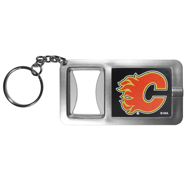 Calgary Flames® Flashlight Key Chain with Bottle Opener