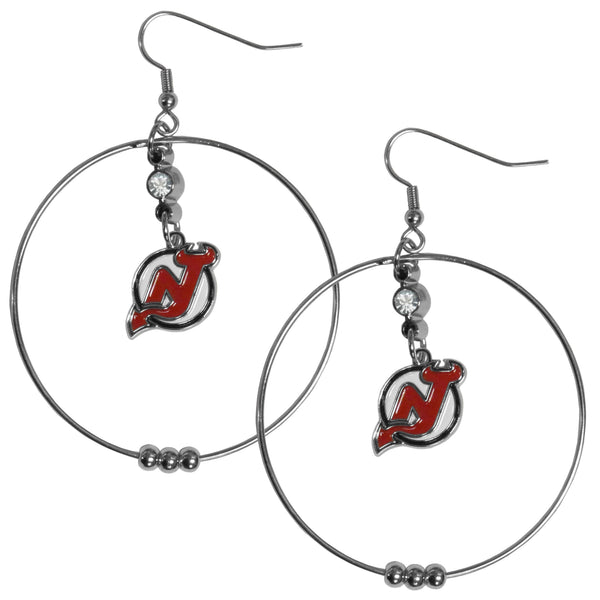 New Jersey Devils® 2 Inch Hoop Earrings