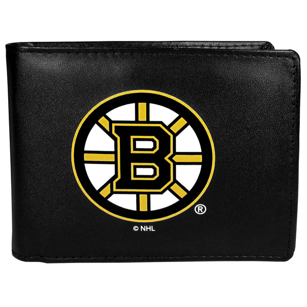 Boston Bruins® Leather Bi-fold Wallet, Large Logo