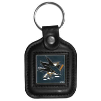 San Jose Sharks® Square Leatherette Key Chain