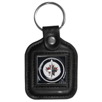 Winnipeg Jets™ Square Leatherette Key Chain