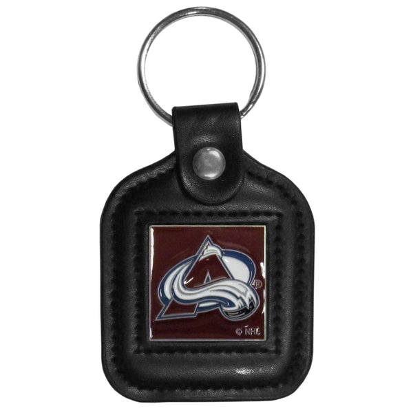 Colorado Avalanche® Square Leatherette Key Chain