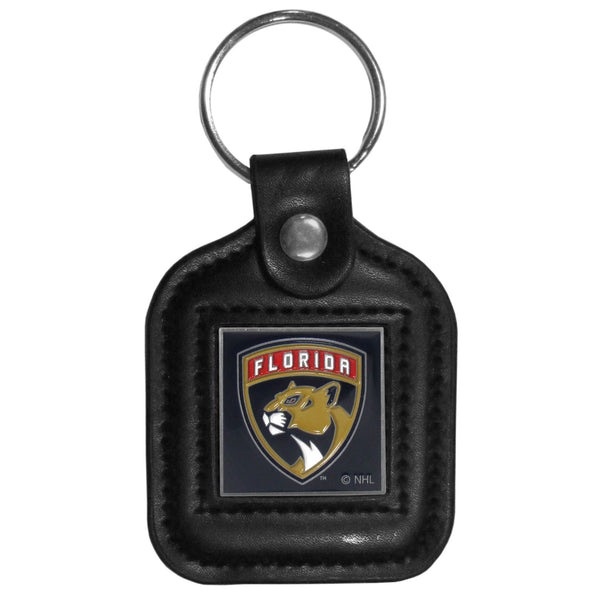 Florida Panthers® Square Leatherette Key Chain