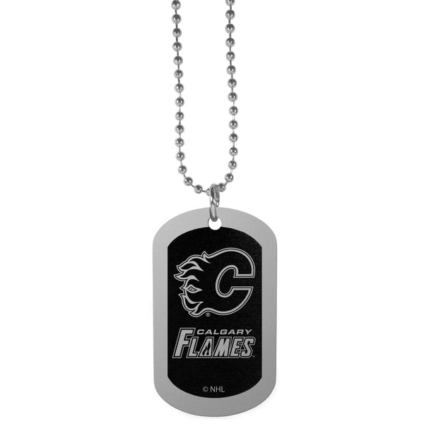 Calgary Flames® Chrome Tag Necklace
