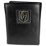 Vegas Golden Knights® Deluxe Leather Tri-fold Wallet Packaged in Gift Box