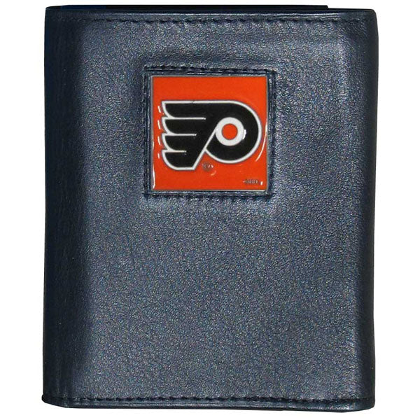 Philadelphia Flyers® Deluxe Leather Tri-fold Wallet Packaged in Gift Box