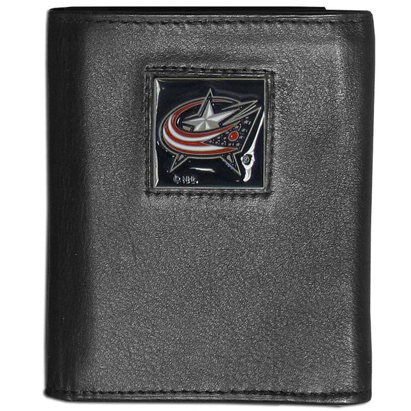 Columbus Blue Jackets® Leather Tri-fold Wallet