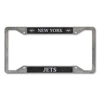 New York Jets 4-Corner Pewter Style License Plate Frame