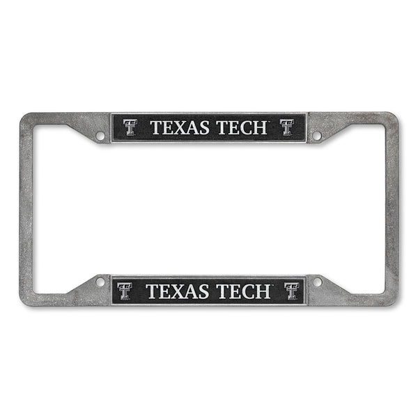 Texas Tech Red Raiders 4-Corner Pewter Style License Plate Frame