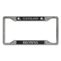 Cleveland Browns 4-Corner Pewter Style License Plate Frame