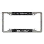 Marshall Thundering Herd 4-Corner Pewter Style License Plate Frame