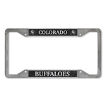 Colorado Buffaloes 4-Corner Pewter Style License Plate Frame