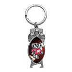 Wisconsin Badgers Sculpted Bottle Opener Keychain