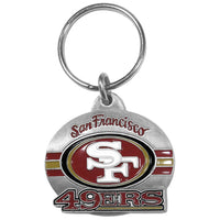 San Francisco 49ers Oval Carved Metal Key Chain