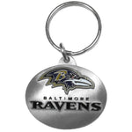 Baltimore Ravens Oval Carved Metal Key Chain