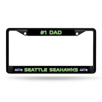 Wholesale # 1 Dad Seahawks Black Chrome Frame