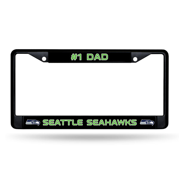 Wholesale # 1 Dad Seahawks Black Chrome Frame