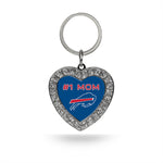 Wholesale # 1 Mom Bills Rhinestone Heart Keychain