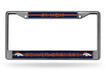 Wholesale # 1 Mom Broncos Glitter Chrome Frame