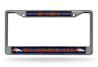 Wholesale # 1 Mom Broncos Glitter Chrome Frame