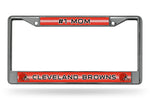 Wholesale # 1 Mom Browns Glitter Chrome Frame
