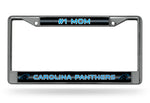 Wholesale # 1 Mom Carolina Panthers Glitter Chrome Frame