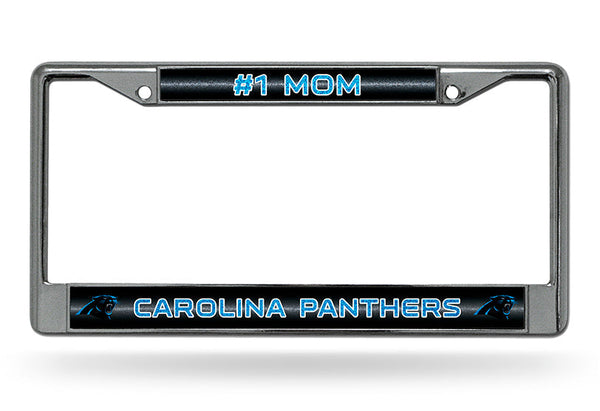 Wholesale # 1 Mom Carolina Panthers Glitter Chrome Frame