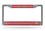 Wholesale # 1 Mom Chiefs Glitter Chrome Frame