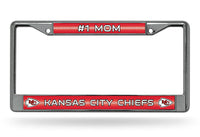 Wholesale # 1 Mom Chiefs Glitter Chrome Frame