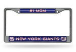 Wholesale # 1 Mom NY Giants Glitter Chrome Frame