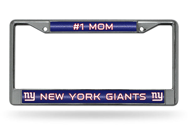 Wholesale # 1 Mom NY Giants Glitter Chrome Frame
