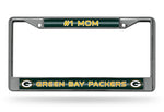 Wholesale # 1 Mom Packers Glitter Chrome Frame