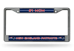 Wholesale # 1 Mom Patriots Glitter Chrome Frame