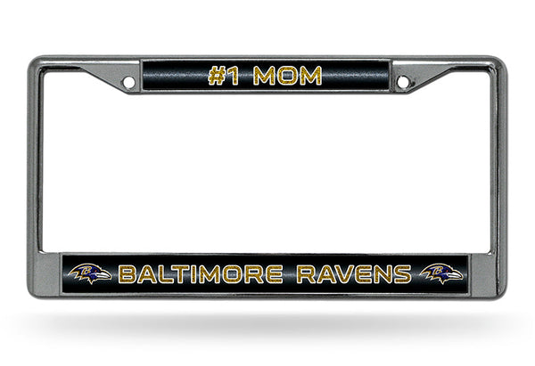 Wholesale # 1 Mom Ravens Glitter Chrome Frame