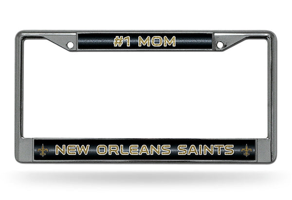 Wholesale # 1 Mom Saints Glitter Chrome Frame