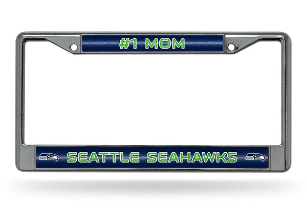 Wholesale # 1 Mom Seahawks Glitter Chrome Frame