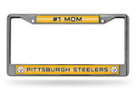 Wholesale # 1 Mom Steelers Glitter Chrome Frame